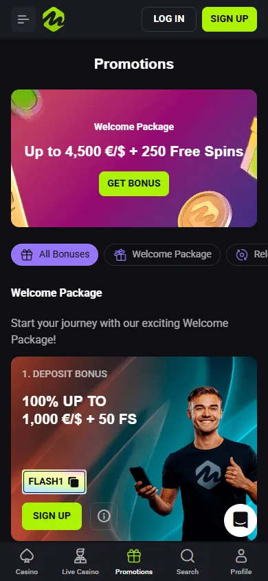 Mateslots Casino mobile promotions with bonuses and Free Spins